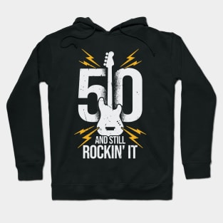 50 Birthday Rock Music Guitarist Gift Hoodie